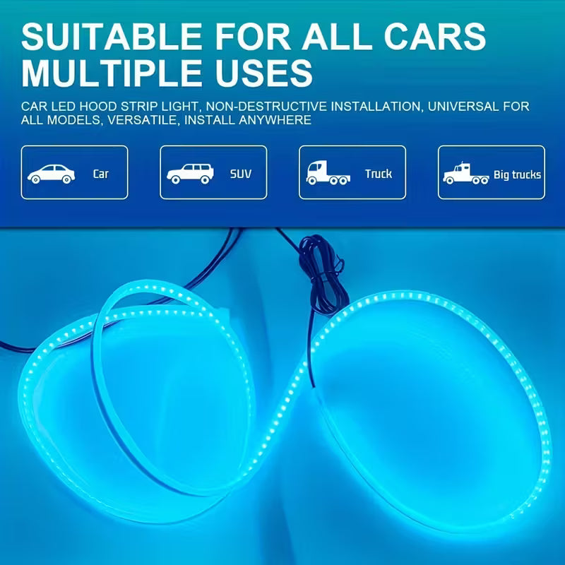 4-Color Hood LED Strip for Cars | AutoLuma™
