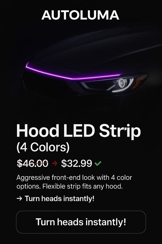 4-Color Hood LED Strip for Cars | AutoLuma™